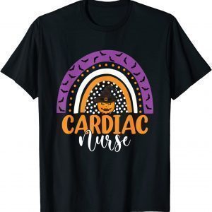 Cardiac Nurse Rainbow Halloween Pumpkin Cardiac Nursing Classic Shirt
