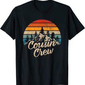 Cousin Crew Camping Outdoor Sunset Summer Camp Vintage 2022 Shirt