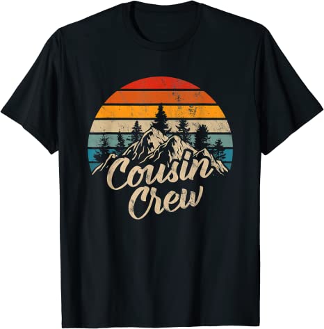 Cousin Crew Camping Outdoor Sunset Summer Camp Vintage 2022 Shirt