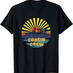 Cousin Crew Pontoon boat Summer Retro Sunset Lake Vacation 2022 Shirt