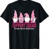 Cute Gnome Support Squad Breast Cancer Awareness Classic Shirt