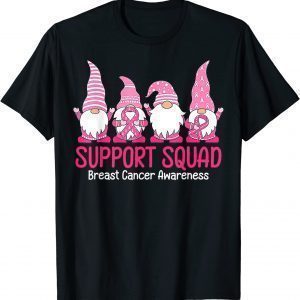 Cute Gnome Support Squad Breast Cancer Awareness Classic Shirt