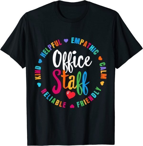 Cute School Secretary Admin Appreciation Front Office STAFF 2022 Shirt