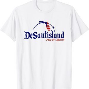DeSantisLand Land State of Liberty Florida Map Patriotic 2022 Shirt