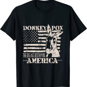Donkey Pox The Disease Destroying America Grunge T-Shirt