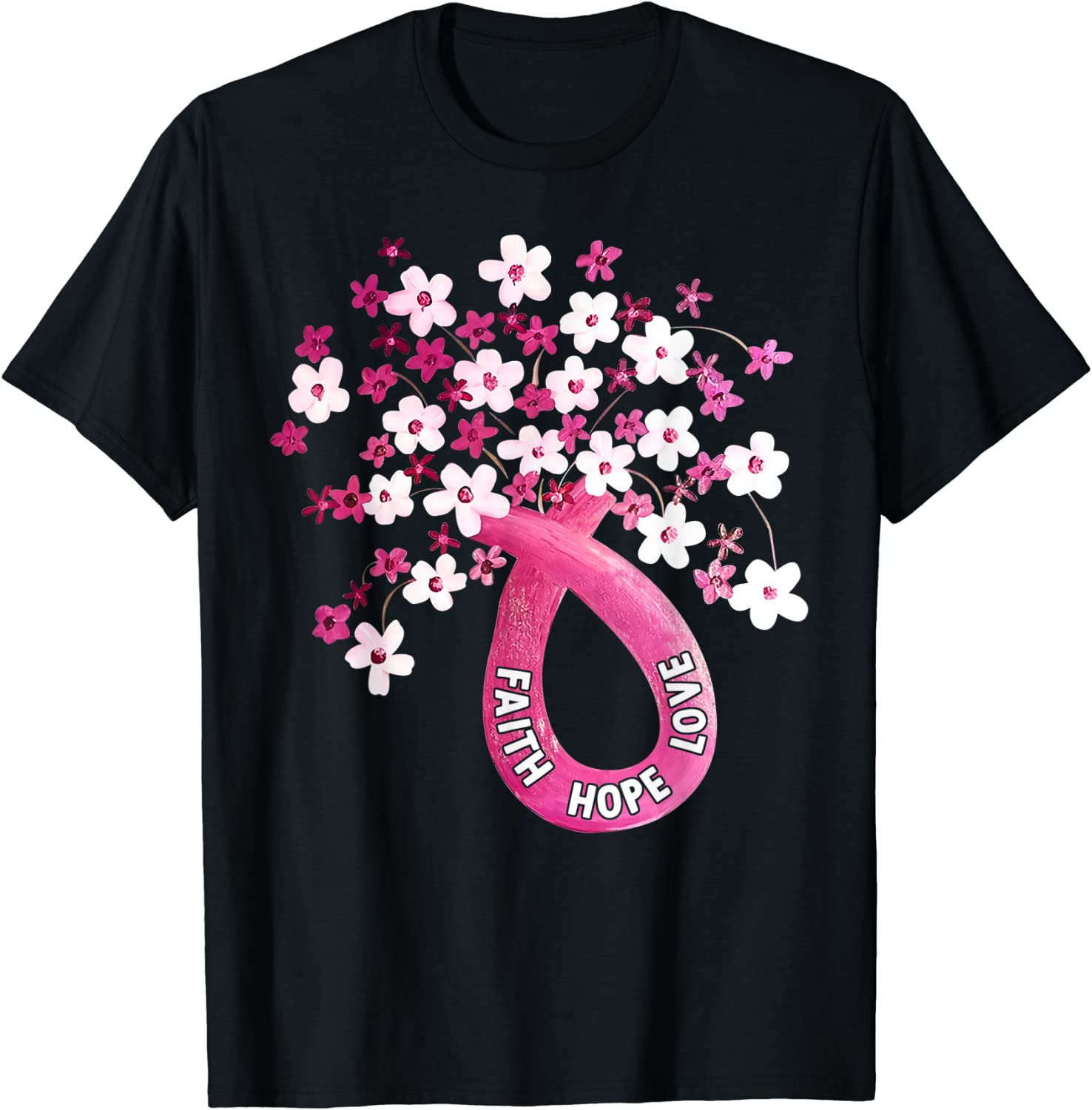 Faith Hope Love Pink Ribbon Breast Cancer Awareness 2022 Shirt