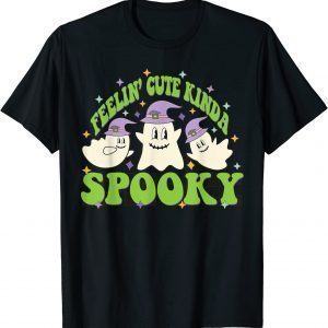 Fellin Cute Kinda Spooky Season Witch Boo Crew Halloween 2022 Shirt