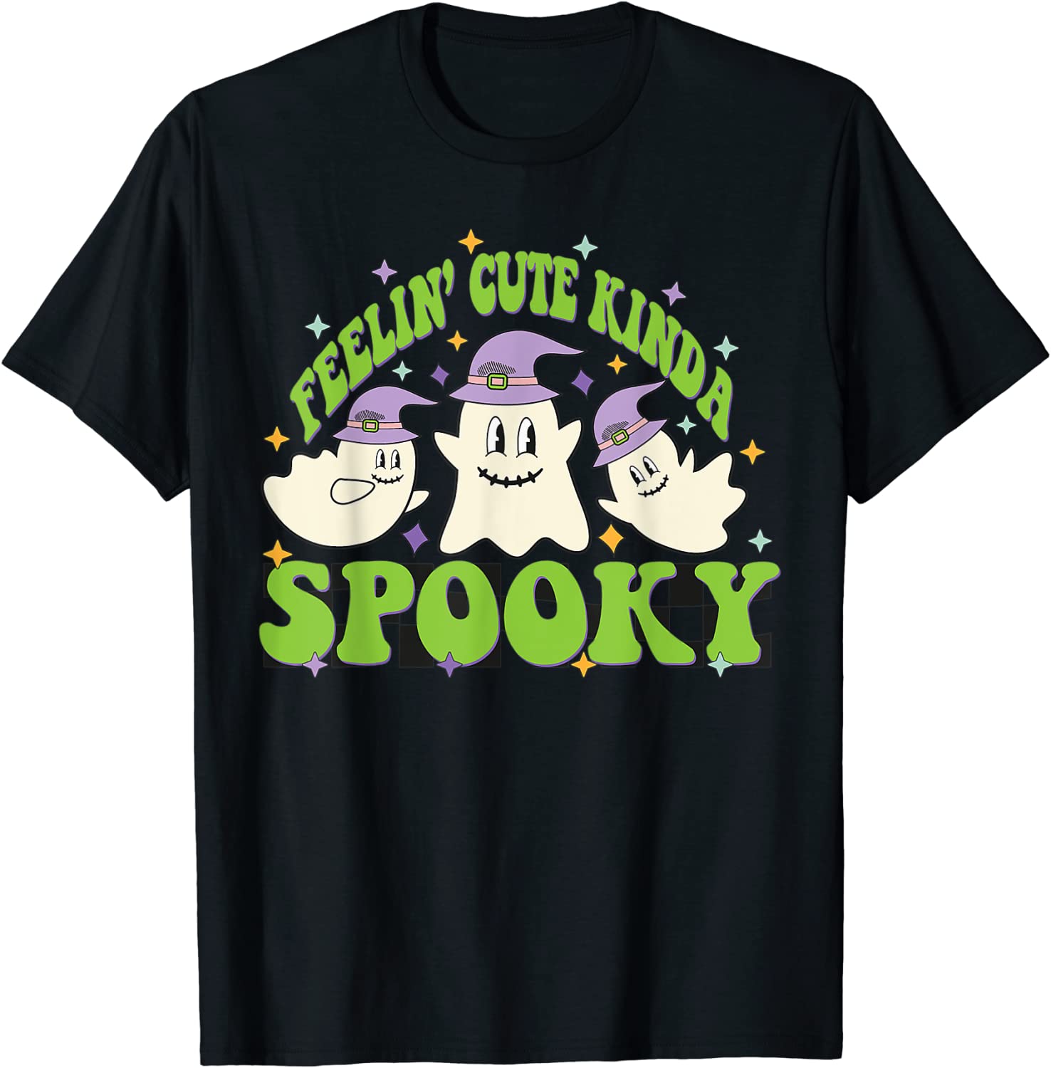 Fellin Cute Kinda Spooky Season Witch Boo Crew Halloween 2022 Shirt