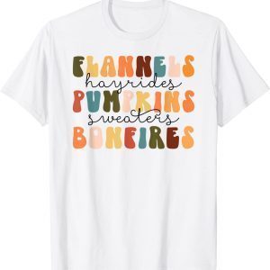 Flannels Hayrides Pumpkins Fall Vibes Autumn Thanksgiving 2022 Shirt