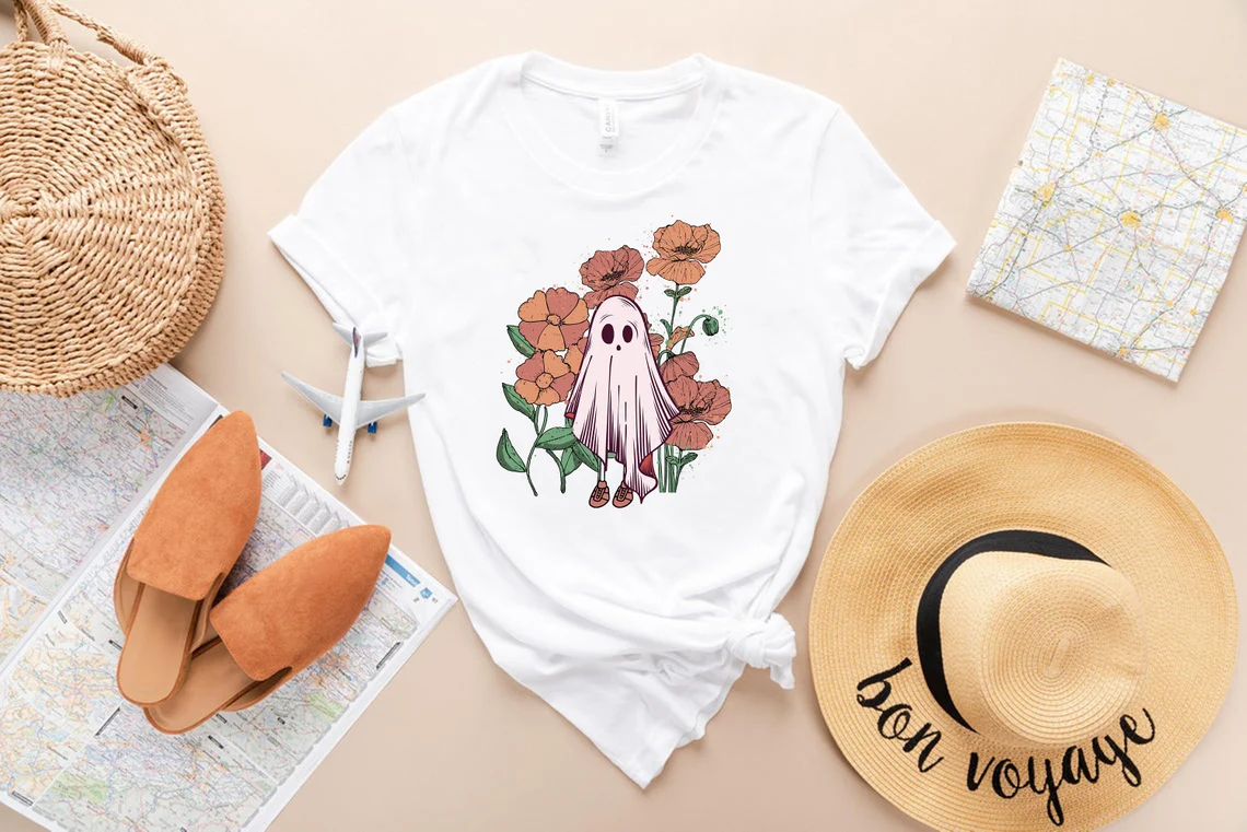 Floral Ghost Halloween 2022 Shirt