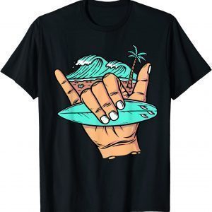 Good Vibes Shaka Hawaii Hang Loose Surfing Beach Summer Classic Shirt