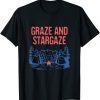 Graze and Stargaze Camping Wildlife Camper Outdoor Traveler T-Shirt
