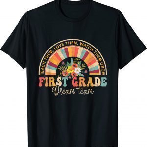 Groovy First Grade Vibes Retro Back To School Teachers T-Shirt