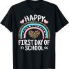Happy First Day Of School Back To School Leopard Rainbow 2022 Shirt