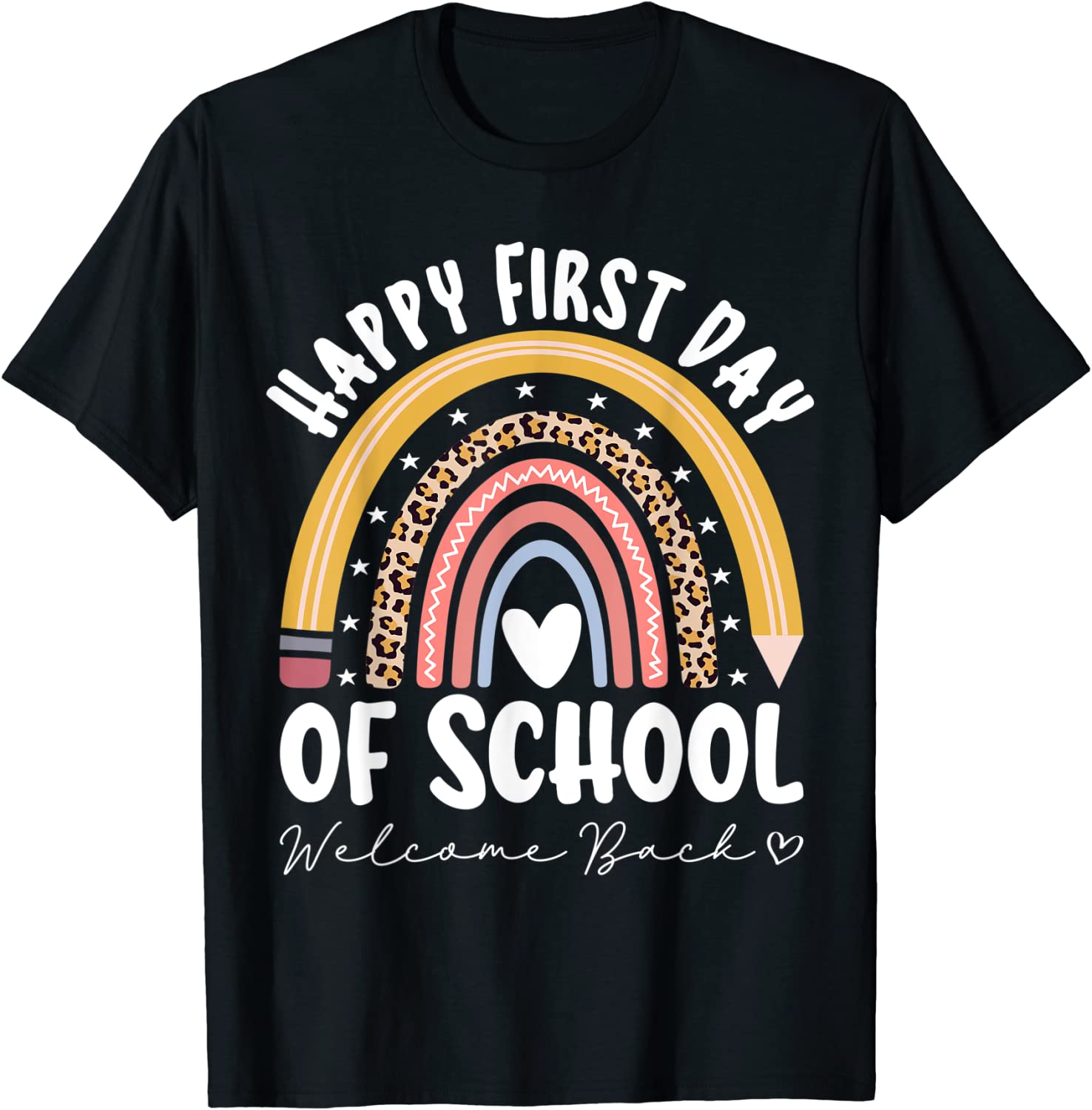 Happy First Day School Rainbow Welcome Back To School 2022 Shirt - Teeducks