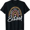 Happy First Day of School Leopard Rainbow Back To School Classic ShirtHappy First Day of School Leopard Rainbow Back To School Classic Shirt