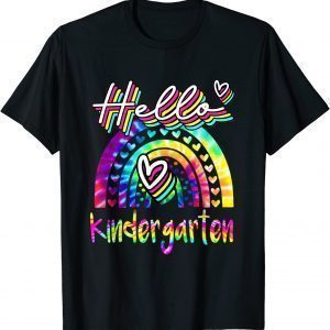 Hello Kindergarten Rainbow First Day Of School 2022 Shirt