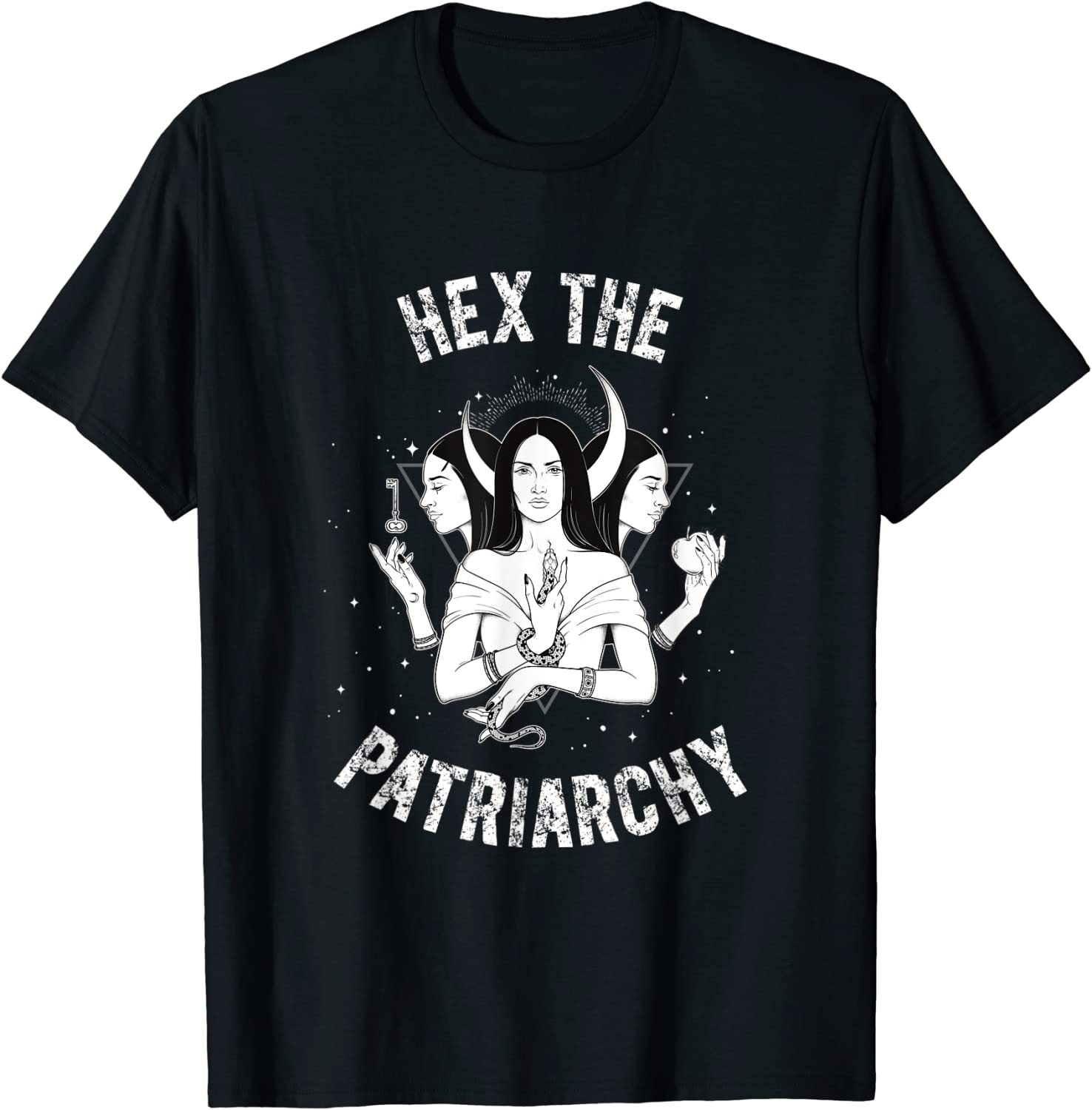 Hex the Patriarchy Hecate Triple Moon Goddess Feminist 2022 Shirt