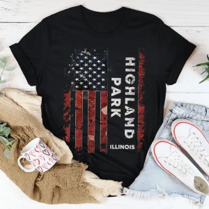 Highland Park Illinois US Flag Retro 2022 Shirt