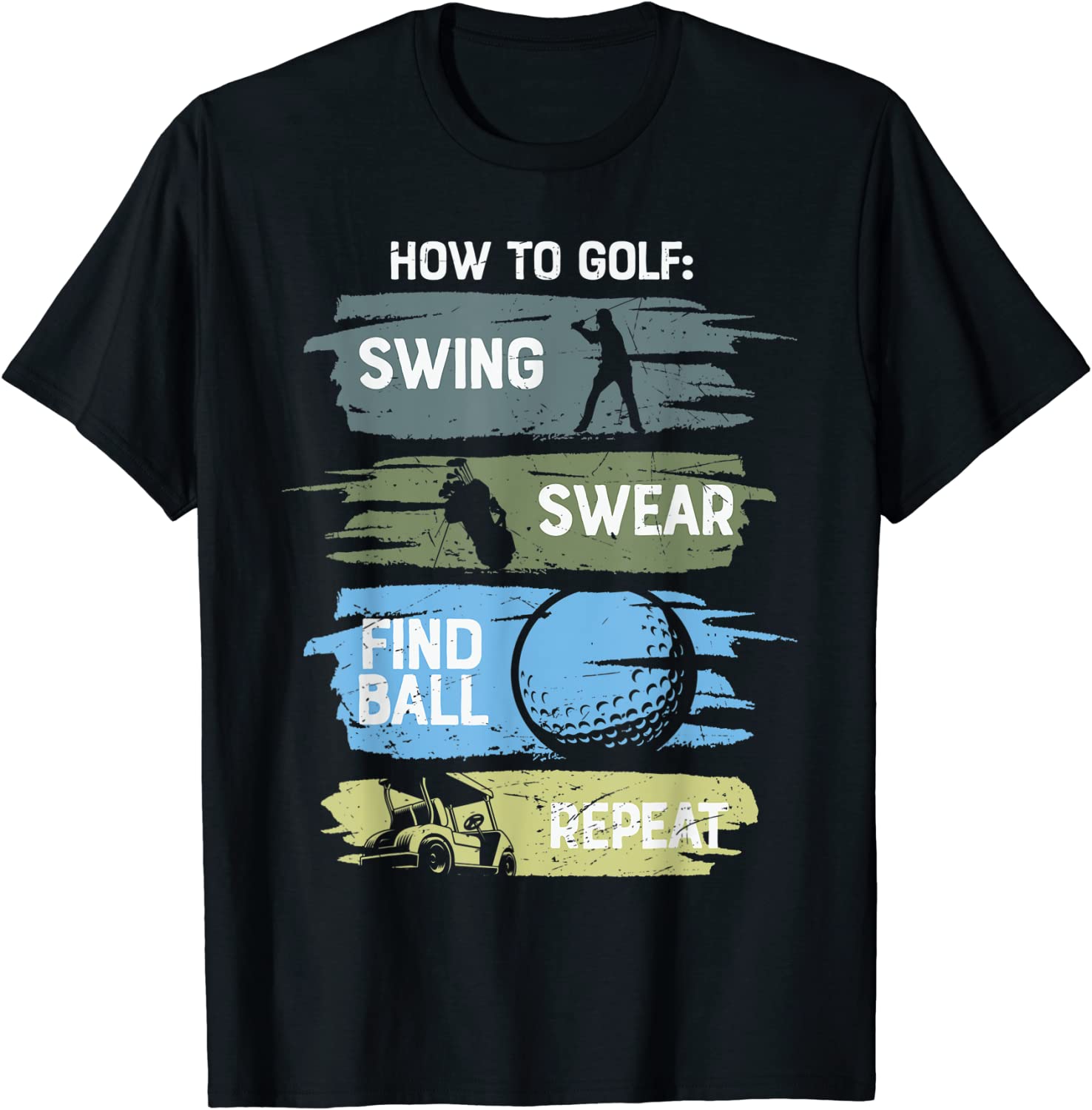 How To Golf Swing Swear Repeat Graphic 2022 Shirt