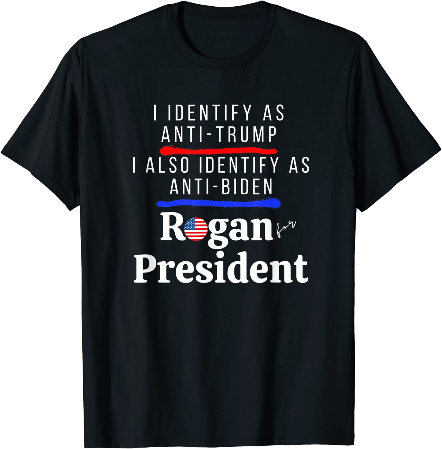 I Identify as Anti-Trump Anti-Biden Pro Rogan for President Classic Shirt
