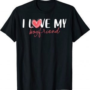 I Love My Boyfriend Red Heart Love Classic Shirt