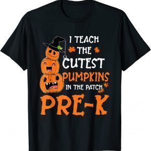 I Teach Cutest Pumpkins In Patch Pre K Teacher Classic Shirt