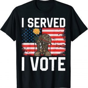 I Vote Veteran USA Voting Veteran Proud Patriotic American 2022 Shirt