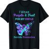 I Wear Purple and Teal for My Uncle Suicide Prevention 2022 Shirt