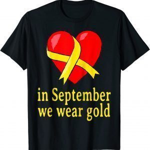 In September We Wear Gold Cancer Awareness Raglan Baseball 2022 Shirt
