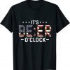 It's Beer o'clock America Flag style for Beer Lovers Classic Shirt