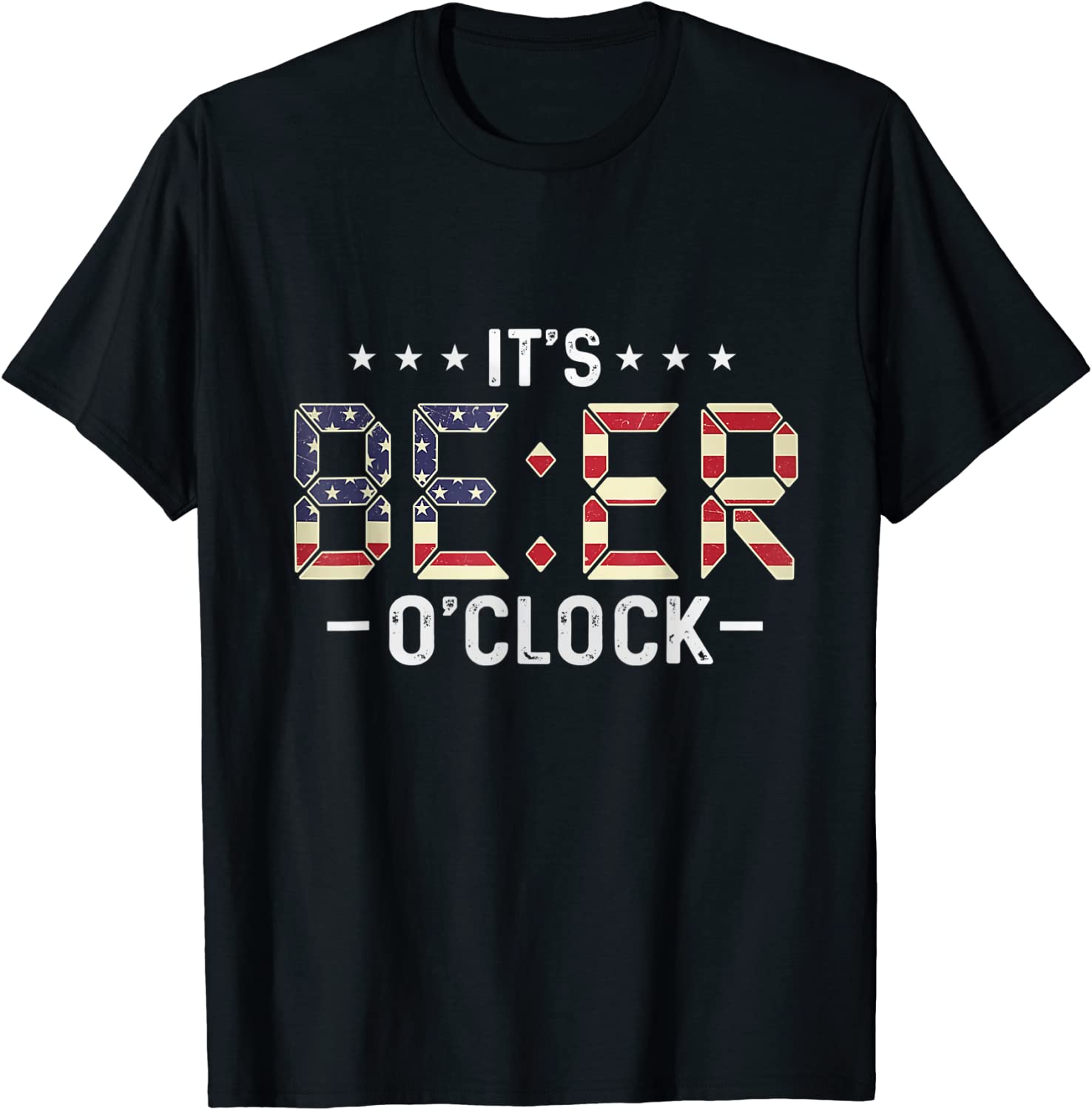 It's Beer o'clock America Flag style for Beer Lovers Classic Shirt