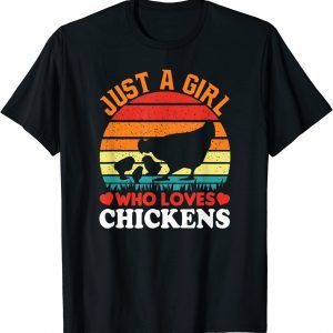 Just a Girl Who Loves Chickens Farmer Farm Classic Shirt