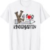 K Is For Kindergarten Teacher Leopard Back to School Teacher Classic Shirt