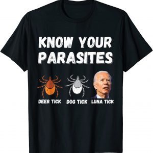 Know Your Parasites Anti Joe Biden Deer Tick, Dog Tick 2022 Shirt