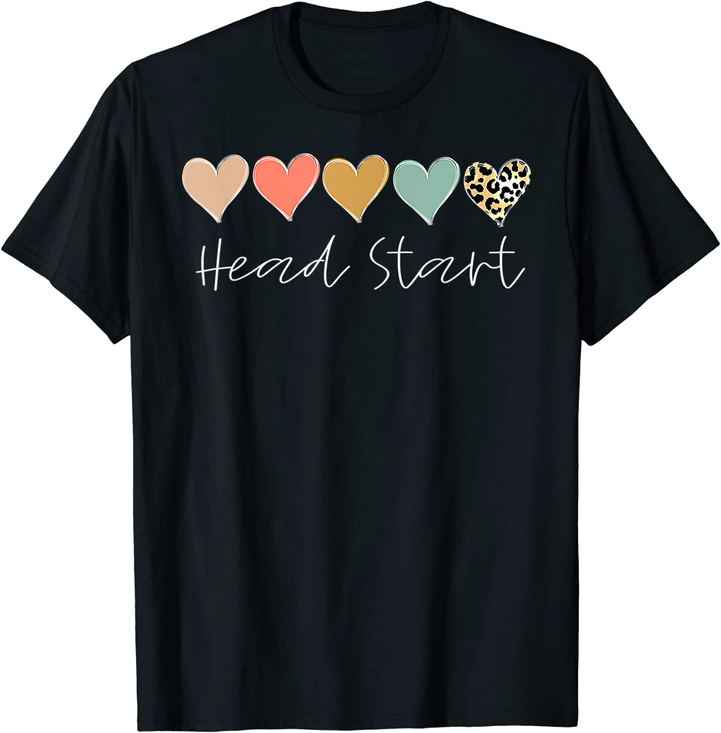 Leopard Hearts Teacher Student, Head Start Back To School Classic Shirt