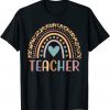 Leopard Rainbow Teacher Life Teaching Teacher Day of School 2022 Shirt