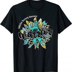 Leopard Sunflower Warrior Addiction Recovery Awareness Classic Shirt