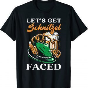 Let's Get Schnitzel Faced Beer Drinker Oktoberfest 2022 Shirt