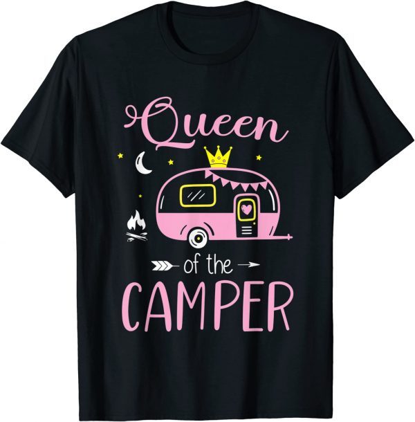 Queen of The Camper Camping Girls Group Trip 2022 Shirt