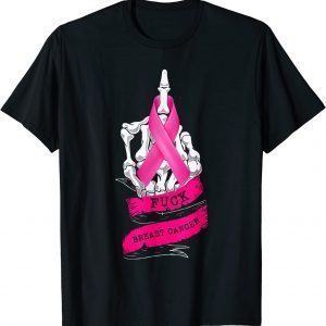 Skeleton Hand Fuck Pink Breast Cancer Awareness Classic Shirt