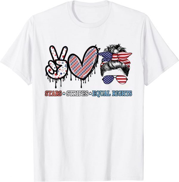 Stars Stripes & Equal Rights Reproductive Rights Patriotic 2022 Shirt