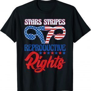 Stars & Stripes & Reproductive Rights American Flag Uterus T-Shirt