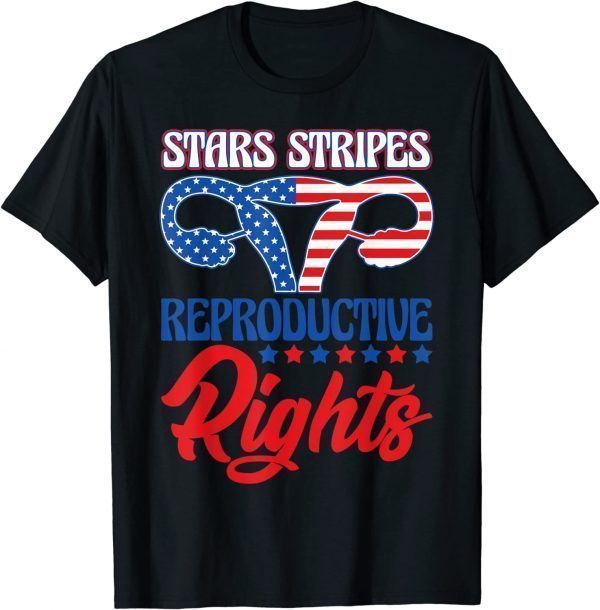 Stars & Stripes & Reproductive Rights American Flag Uterus T-Shirt