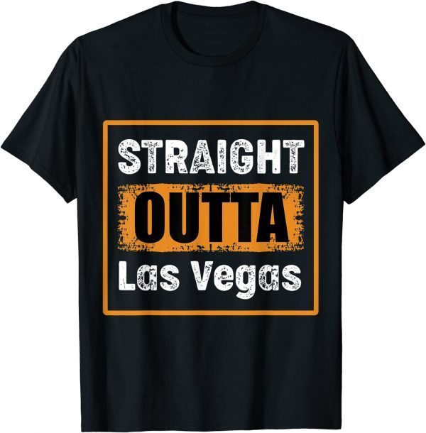 Straight Outta Las Vegas Nevada USA Retro Distressed Vintage T-Shirt