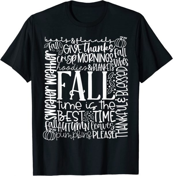 Sweater Weather Thankful & Blessed Fall Autumn Collection 2022 Shirt