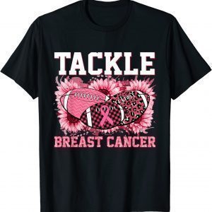 Tackle Breast Cancer Ribbon Leopard Plaid Football Sunflower 2022Shirt