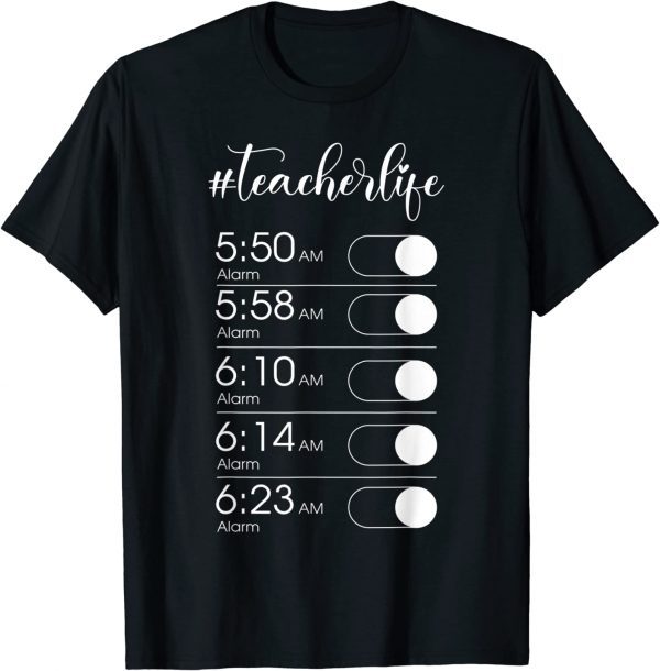 Teacherlife Alarm Clock World Reading Teacher Appreciation 2022 Shirt