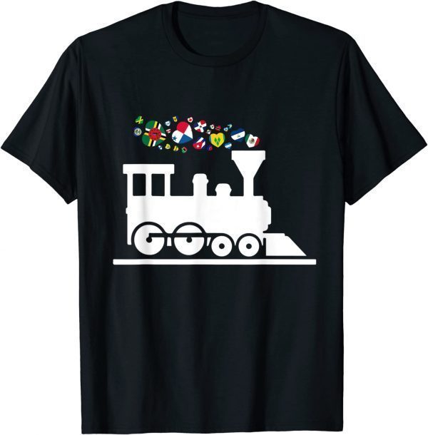 Train Latin Countries Flag Hispanic Heritage Month Culture 2022 Shirt