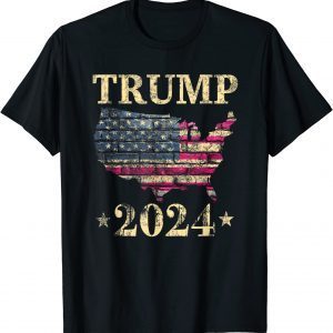 Trump 2024 Vintage Retro Election 2024 Support Classic Shirt